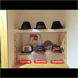 Supreme/キャップ置き場/ウォークインクローゼット/ファッション/バス/トイレのインテリア実例 - 2017-03-03 22:53:16