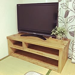 リビング/社宅/築30年超/テレビボードDIY/ワトコオイルダークウォルナット...などのインテリア実例 - 2016-05-30 10:30:21