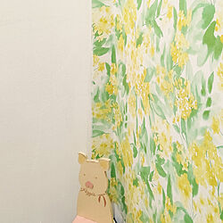 バス/トイレ/DIY/ナチュラル/#黄色ボタニカル壁紙#初めてのペンキ塗りのインテリア実例 - 2022-01-06 07:39:15