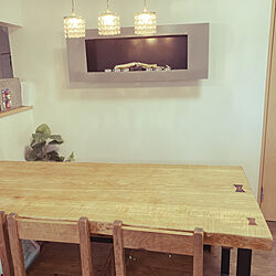 無垢テーブル/天然木テーブル/DIY/カフェ風/キッチンのインテリア実例 - 2022-02-23 11:02:45