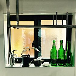 キッチン/ハートランドの瓶/フランスゴムの木/ステンドグラス/みどり好きのインテリア実例 - 2017-07-19 13:31:46