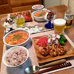 机/メキシコビール/フェリシモのシチュー皿/インテリアじゃなくてすみません/夕食photo...などのインテリア実例 - 2016-12-20 19:53:10