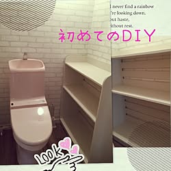 棚/これでいいのかな/家族作品/はじめてのDIY棚/はじめての投稿です！...などのインテリア実例 - 2016-10-23 20:39:54