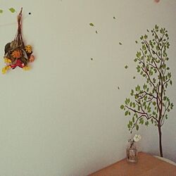 壁/天井/アパート/植物のある暮らし/ドライフラワー/お花...などのインテリア実例 - 2017-05-17 17:42:08