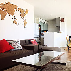 コルクマップ/世界地図のある部屋/世界地図ウォールステッカー/ニトリ/IKEA...などのインテリア実例 - 2021-01-14 02:03:29