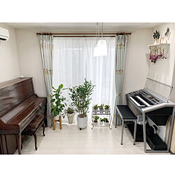 観葉植物/塗り壁/白い床/ダイニング/ピアノ...などのインテリア実例 - 2021-01-12 21:00:19
