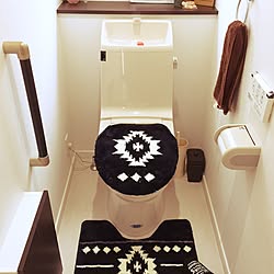 バス/トイレ/しまむらのトイレマット/しまむら/100均/雑貨のインテリア実例 - 2017-06-26 19:43:55