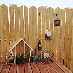 玄関/入り口/ウッドデッキDIY /塀ＤIＹ/DIY/植物が好き...などのインテリア実例 - 2016-06-08 07:52:31
