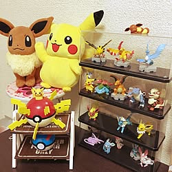 フィギュア収納/ポケモン/イーゼル/100均/DIY...などのインテリア実例 - 2016-12-16 19:41:31