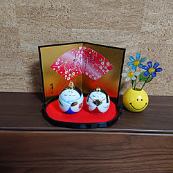 棚/ひな祭り/にこちゃん/ガラスの花のインテリア実例 - 2019-02-18 07:25:52