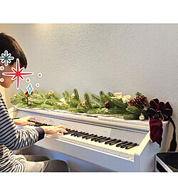 棚/クリスマス/クリスマスディスプレイを楽しむ/電子ピアノの上/フェイクグリーン...などのインテリア実例 - 2022-12-26 11:14:50