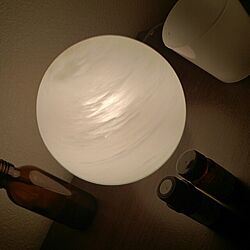 ベッド周り/一人暮らし/照明/空き瓶/シンプルにのインテリア実例 - 2014-02-06 23:08:28