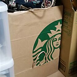 棚/ショッパー/STARBUCKS COFFEE/紙袋/紙袋リメイクのインテリア実例 - 2017-03-06 00:15:28