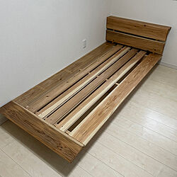 DIY/ベッド/カフェ板/ベッド　DIY/国産木材...などのインテリア実例 - 2023-05-07 17:57:38