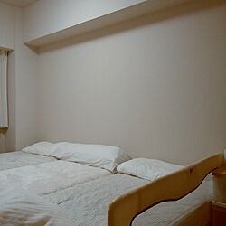 ベッド周り/寝室の壁/無印良品ベッド/ベッド3つくっつけてます/親子川の字...などのインテリア実例 - 2017-03-11 17:48:52