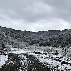 部屋全体/なぜか家にグラウンドがある/砂利撤去中/雪/石積みのある庭...などのインテリア実例 - 2017-12-14 07:00:38