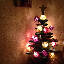 リビング/クリスマスツリー/ハンドメイド/ライトアップのインテリア実例 - 2013-12-15 21:43:47