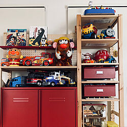 おもちゃ収納/子供部屋男の子/子供部屋/IKEA/棚のインテリア実例 - 2021-08-15 15:18:54