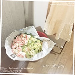 玄関/入り口/ばら好き/花のある暮らし/お花大好き❁❀✿✾/ディスプレイのセンスが欲しい...などのインテリア実例 - 2017-05-02 23:23:54