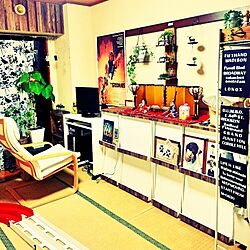 部屋全体/観葉植物/フェイクグリーン/壁紙屋本舗/狭い部屋...などのインテリア実例 - 2015-02-27 23:59:56