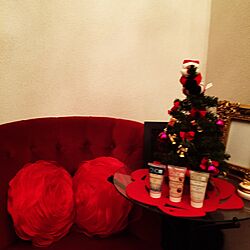 机/クリスマスツリー/リボン/赤/サロンのインテリア実例 - 2015-12-17 01:46:51