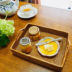 テーブルのアクセントに/生活を楽しむ/お茶の時間♡/朝食の風景/アタトレイ...などのインテリア実例 - 2022-03-23 14:55:43
