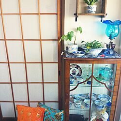 リビング/観葉植物のある部屋/こどもと暮らす。/古いものが好き♡/骨董品...などのインテリア実例 - 2015-06-29 13:44:21