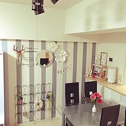 部屋全体/いつもいいねやコメありがとうございます♡/サリュ！/100枚目だー٩(˃̶͈̀௰˂̶͈́)و/ダイニングテーブル＆チェア...などのインテリア実例 - 2016-01-29 00:59:59