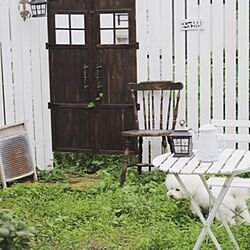 玄関/入り口/犬と暮らす/ふうちゃん/庭作り/DIY板壁 フェンス...などのインテリア実例 - 2016-08-02 17:38:05