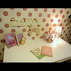 子ども部屋/キッズルーム/ベッド/アクセントクロス/ドット...などのインテリア実例 - 2017-07-07 11:10:29