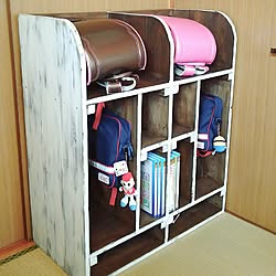 ハンドメイド/ランドセル収納棚/家具DIY/DIY/ランドセル...などのインテリア実例 - 2016-02-19 00:45:44