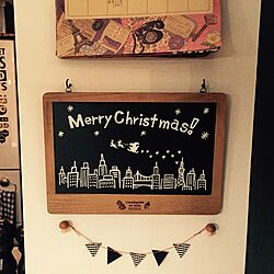 壁/天井/チョークアート/黒板/３コインズ/クリスマス...などのインテリア実例 - 2016-11-16 02:22:58