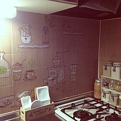 キッチン/IKEA/食器/ウォールステッカーのインテリア実例 - 2013-06-10 21:07:23