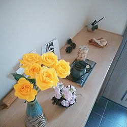 玄関/入り口/お花/癒しの空間/花瓶/花を飾る...などのインテリア実例 - 2022-04-12 16:52:23