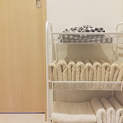 バス/トイレ/IKEAワゴン/IKEA/タオル/脱衣所...などのインテリア実例 - 2016-12-10 23:34:24