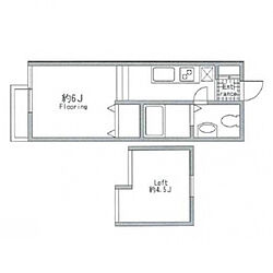 部屋全体/6畳1K/間取り図/1K＋ロフト部屋のインテリア実例 - 2018-11-20 18:47:53