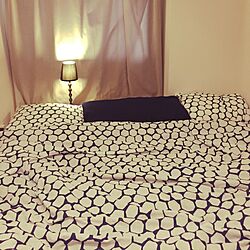 ベッド周り/クイーンサイズ/IKEA/マンションライフ/寝室 照明のインテリア実例 - 2017-07-13 17:03:45