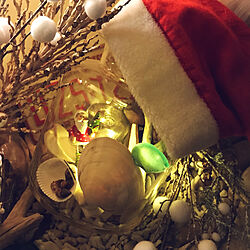 クリスマス/椰子の木の枝ドライ/海を感じるインテリア/間接照明好き/吹き抜けのある家...などのインテリア実例 - 2021-12-20 21:03:22