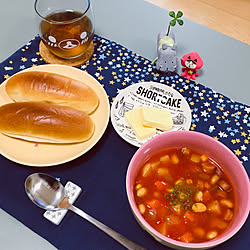 mangoちゃんの作品♡/とある日のお昼ごはん/テーブルコーディネート/リラックマの食器/スタジオクリップ...などのインテリア実例 - 2021-12-11 13:50:56