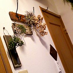 玄関/入り口/DIY/端材 DIY/DIY木製品/壁紙DIY...などのインテリア実例 - 2016-11-16 01:13:37