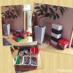 リビング/子供のおもちゃ箱/LEGO 収納/セリアのインテリア実例 - 2017-02-02 13:34:40