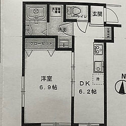 1DK/一人暮らし/間取り図/部屋全体のインテリア実例 - 2020-11-22 17:54:40