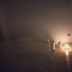 ベッド周り/間接照明/一人暮らし/寝室/IKEA...などのインテリア実例 - 2017-01-03 22:22:34