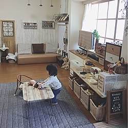 部屋全体/子供と暮らす/赤ちゃんのいる部屋/みせる収納/収納...などのインテリア実例 - 2017-06-07 11:35:58