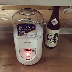 キッチン/福島のお酒/カスピ海ヨーグルト/床用電源タップ/アイリスオーヤマのヨーグルトメーカー...などのインテリア実例 - 2018-02-23 00:19:54