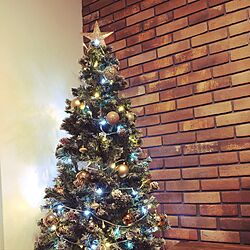 リビング/オーナメント ニトリ/ゴールド/クリスマスツリー180cm/クリスマスツリー...などのインテリア実例 - 2016-11-19 05:57:20
