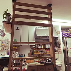 キッチン/DIY/2×4材/ダイソー/カフェ風のインテリア実例 - 2016-06-28 15:12:21