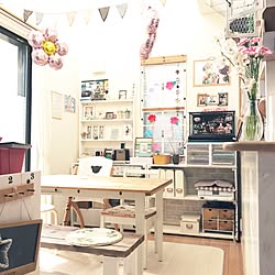 リビング/家具はほとんどDIY✨/ダイニング/ひな祭り/いいね！コメント！うれしいです♥...などのインテリア実例 - 2017-02-20 10:48:49