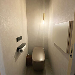 トイレのインテリア/サティスG/LIXILトイレ/照明/グレーの壁...などのインテリア実例 - 2022-04-04 15:26:26