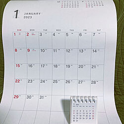カレンダー/ミニ卓上カレンダー/シンプルホワイト/100円ショップ/2023年カレンダー...などのインテリア実例 - 2022-08-30 09:35:15